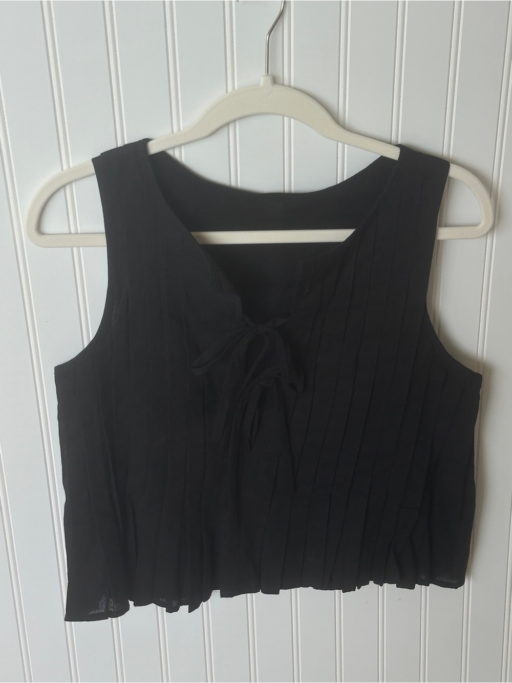Black Pleated Top
